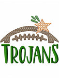 Trojans football machine embroidery design