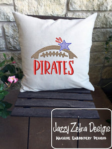 Pirates football machine embroidery design