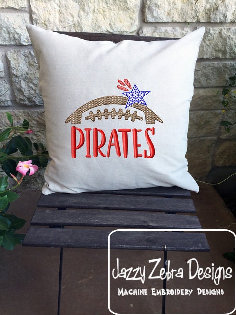 Pirates football machine embroidery design