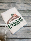 Knights football machine embroidery design