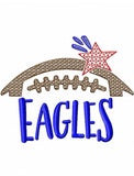 Eagles football machine embroidery design