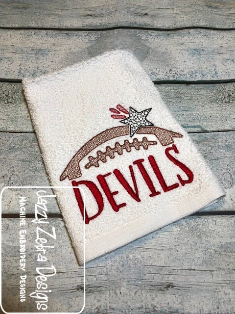 Devils Football machine embroidery design