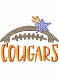 Cougars football machine embroidery design