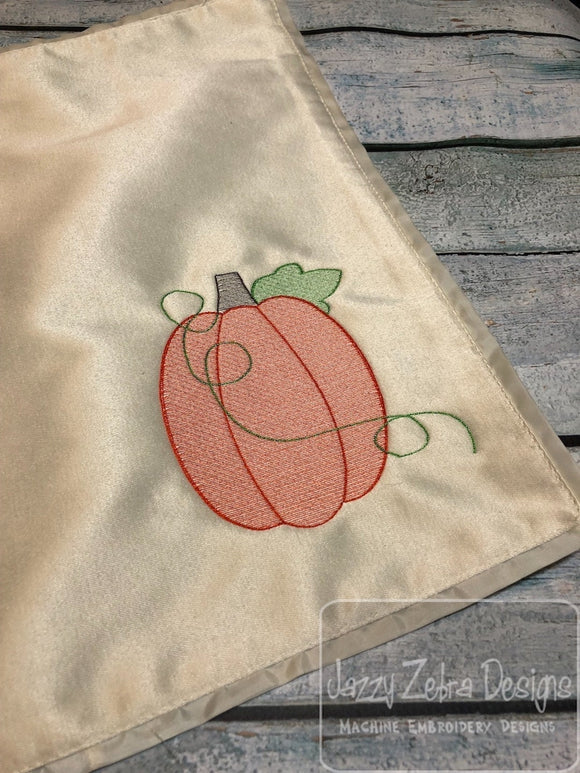 Pumpkin Sketch machine embroidery design