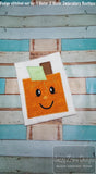Square pumpkin applique vintage stitch machine embroidery design
