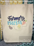 Farmers Market saying Vegetables machine embroidery design