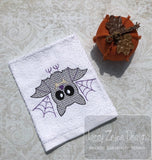 Hanging Bat motif filled machine embroidery design