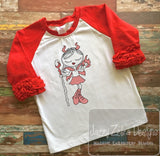 Swirly Girl Devil Sketch machine embroidery design