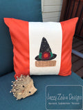 Wicked Cute saying Witch's Hat shabby chic bean stitch applique machine embroidery design