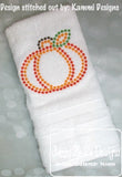 Pumpkin candlewick stitch machine embroidery design