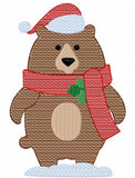 Winter Bear Sketch Machine Embroidery Design