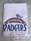 Badgers Football machine embroidery design