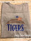 Tigers football machine embroidery design