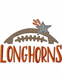 Longhorns football machine embroidery design