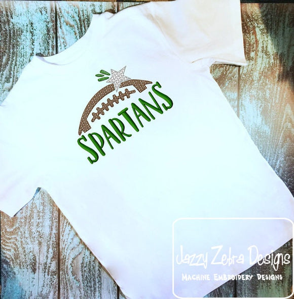 Spartans football machine embroidery design