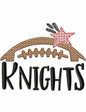 Knights football machine embroidery design
