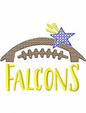 Falcons football machine embroidery design