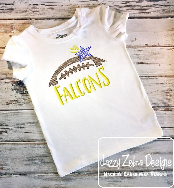Falcons football machine embroidery design
