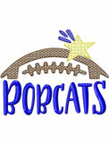 Bobcats football machine embroidery design