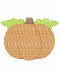 Chubby pumpkin sketch machine embroidery design