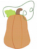 Pumpkin sketch machine embroidery design