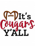 It's cougars y'all football machine embroidery design