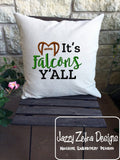 It's falcons y'all football machine embroidery design