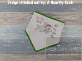 Santa Shark sketch and motif filled machine embroidery design