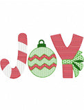 Joy word ornament Sketch and motif machine Embroidery Design