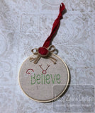 Christmas words mini machine embroidery design set of 4