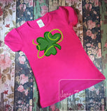 Shamrock applique machine embroidery design