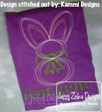 Easter bunny sketched vintage stitch machine embroidery design