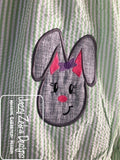 Girl Bunny appliqué machine embroidery design