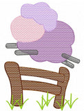 Counting sheep sketch machine embroidery design