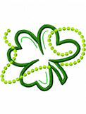 Shamrock applique machine embroidery design