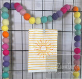 Sun with candlewick stitch machine embroidery design