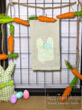 Bunny with flower applique machine embroidery design