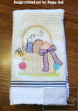 Easter Basket motif filled machine embroidery design