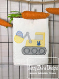 Easter Excavator sketch machine embroidery design