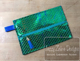 Square corner bag/case/purse/holder in the hoop machine embroidery design
