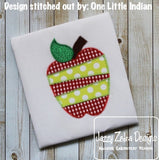 Apple quilt vintage stitch appliqué machine embroidery design