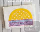 Lemonade saying lemon vintage stitch appliqué machine embroidery design