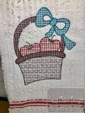 Basket of Apple motif filled machine embroidery design