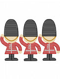 Queens Royal Guard trio sketch embroidery design