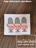 Queens Royal Guard trio sketch embroidery design