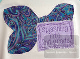 Splashing into school grade levels raggedy edge shabby chic bean stitch applique embroidery design bundle