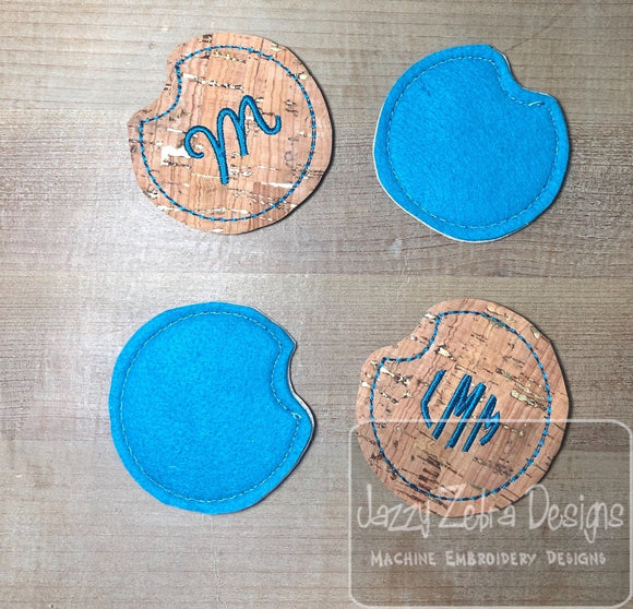 In the hoop Car Coasters machine embroidery design