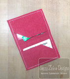 Fold over Wallet In the hoop machine embroidery design