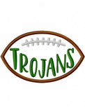 Trojans Football appliqué machine embroidery design