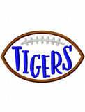 Tigers football appliqué machine embroidery design